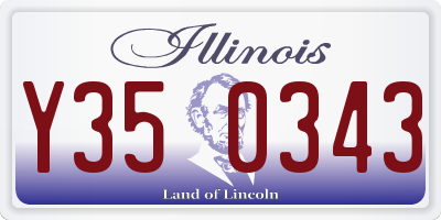 IL license plate Y350343