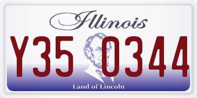 IL license plate Y350344