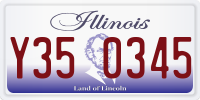IL license plate Y350345