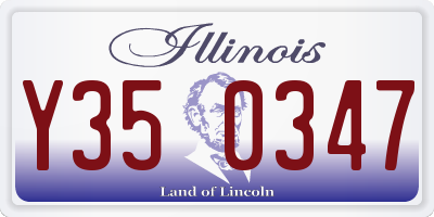 IL license plate Y350347
