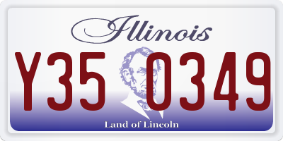 IL license plate Y350349