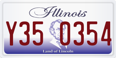 IL license plate Y350354