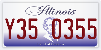 IL license plate Y350355