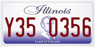 IL license plate Y350356