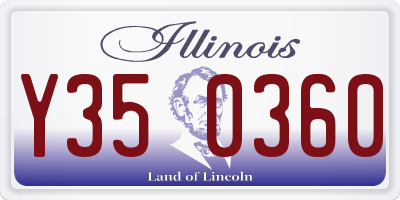 IL license plate Y350360