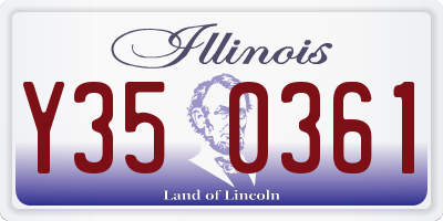 IL license plate Y350361