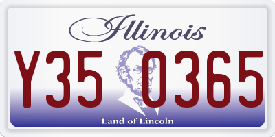 IL license plate Y350365