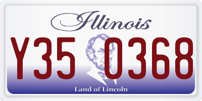 IL license plate Y350368