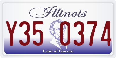 IL license plate Y350374