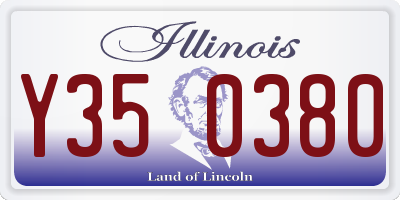 IL license plate Y350380