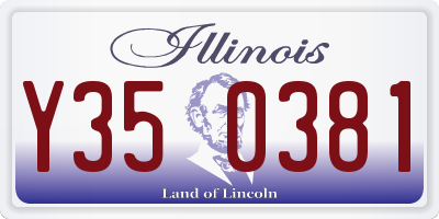 IL license plate Y350381
