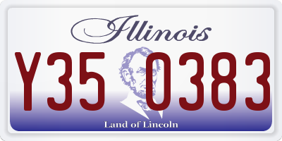 IL license plate Y350383
