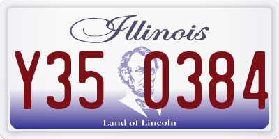 IL license plate Y350384
