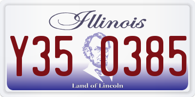 IL license plate Y350385