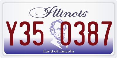 IL license plate Y350387