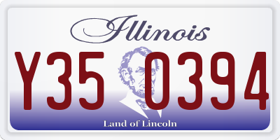 IL license plate Y350394