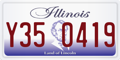 IL license plate Y350419