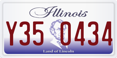 IL license plate Y350434