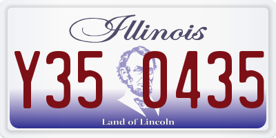 IL license plate Y350435