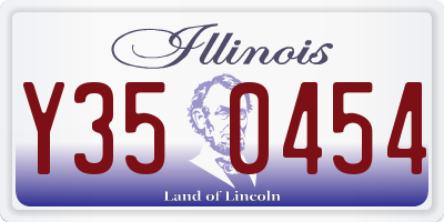 IL license plate Y350454