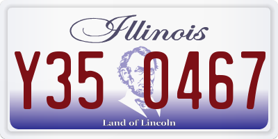 IL license plate Y350467