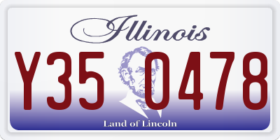 IL license plate Y350478