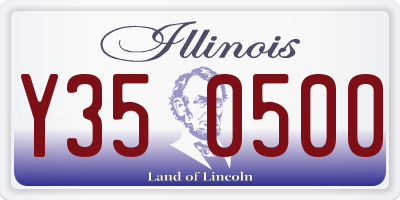 IL license plate Y350500