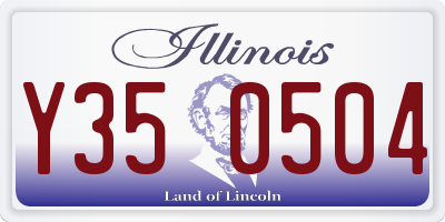 IL license plate Y350504