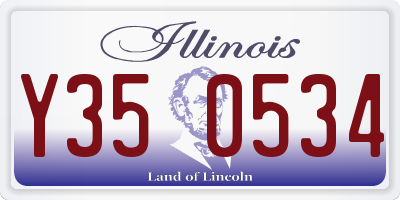 IL license plate Y350534