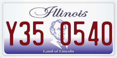 IL license plate Y350540