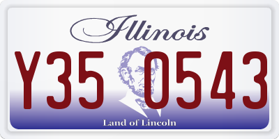IL license plate Y350543