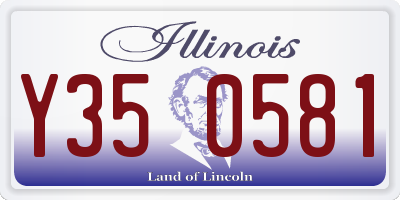 IL license plate Y350581