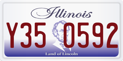 IL license plate Y350592