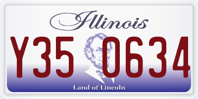 IL license plate Y350634