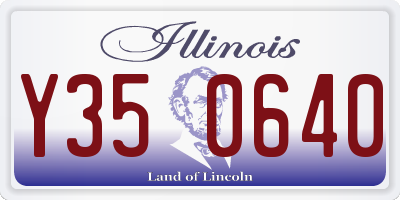 IL license plate Y350640