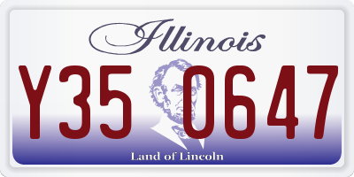 IL license plate Y350647