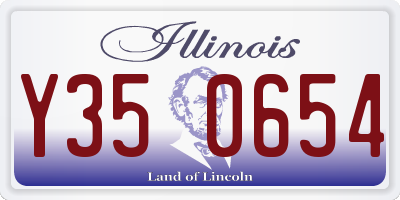 IL license plate Y350654