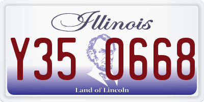 IL license plate Y350668