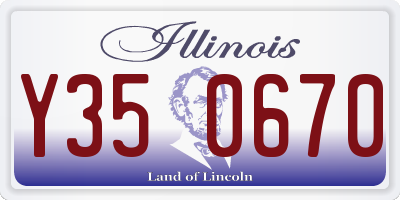 IL license plate Y350670