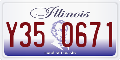 IL license plate Y350671