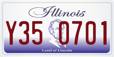 IL license plate Y350701