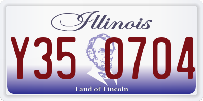 IL license plate Y350704