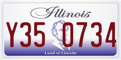 IL license plate Y350734