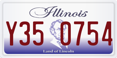 IL license plate Y350754