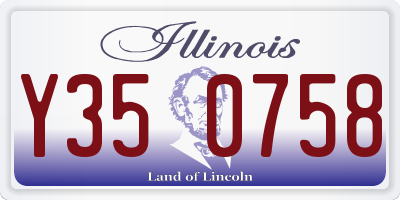IL license plate Y350758