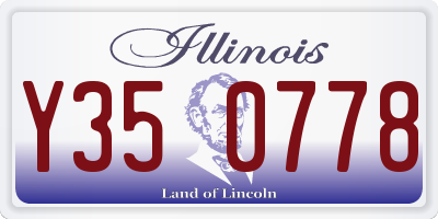 IL license plate Y350778