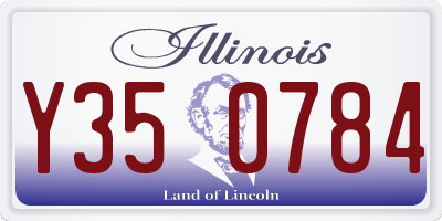 IL license plate Y350784