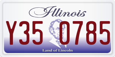 IL license plate Y350785