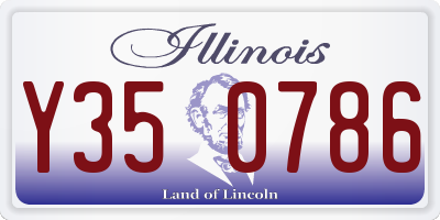 IL license plate Y350786