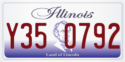 IL license plate Y350792